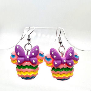 Easter Minnie Earrings - Pastel Earrings - Minnie Mouse Earrings - Spring Earrin